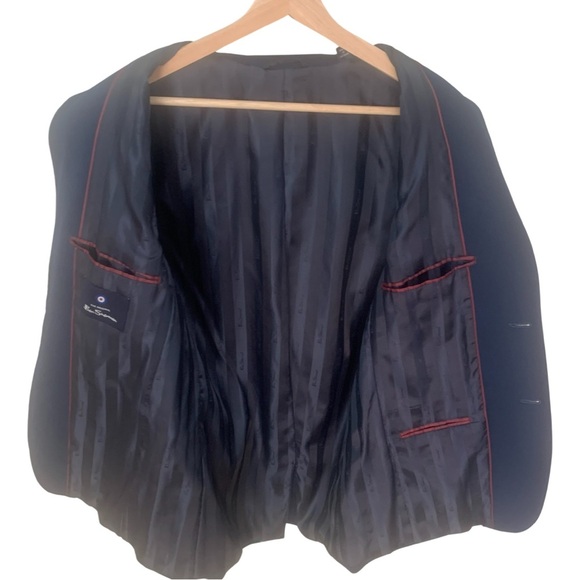 BEN SHERMAN Burge Bi-Stretch Two-Button Notch Lapel Blazer Sport Coat Blue - Picture 14 of 15